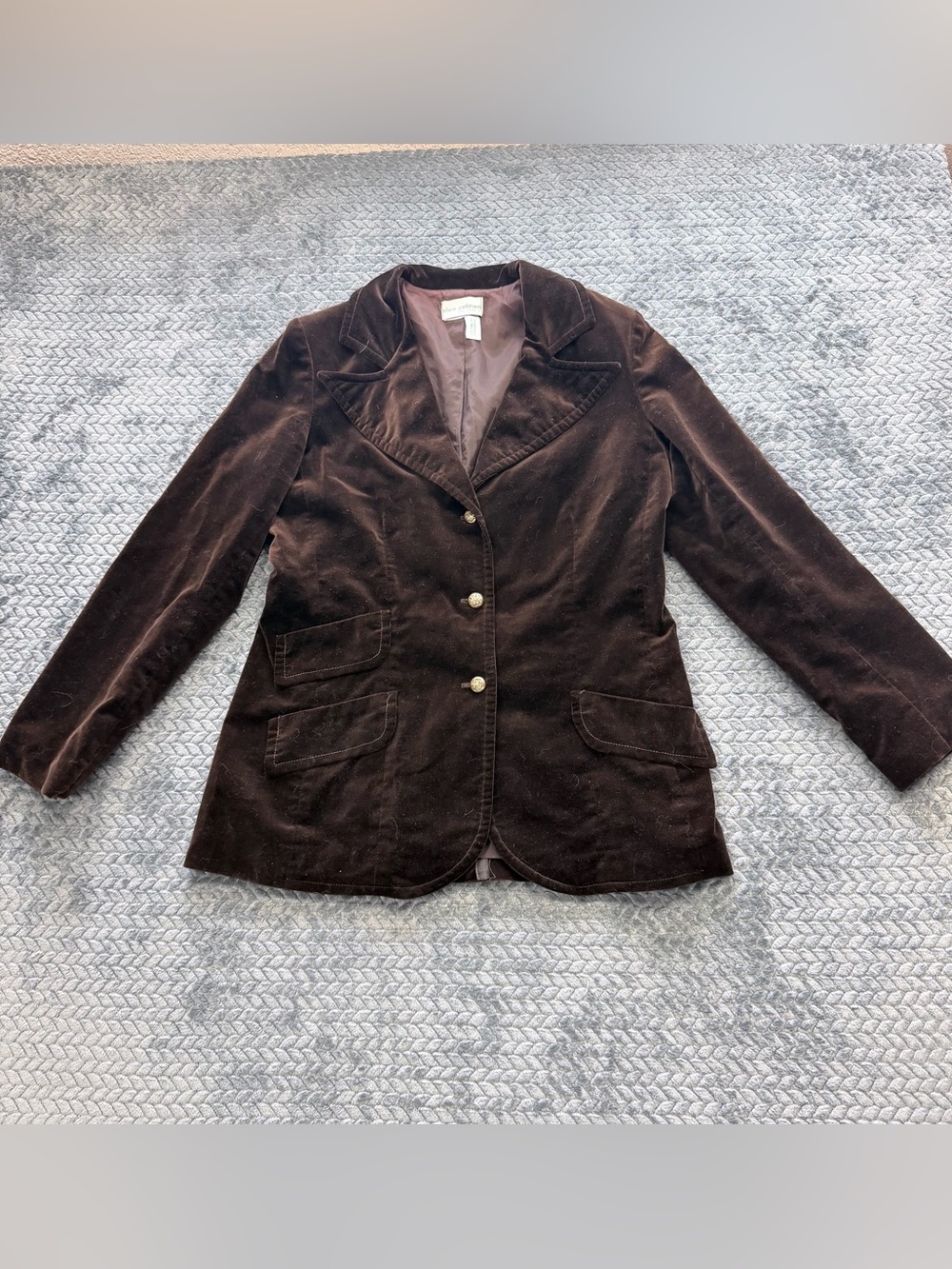 Vintage 1970s Alex Colman California Brown Velvet Blazer Size Large